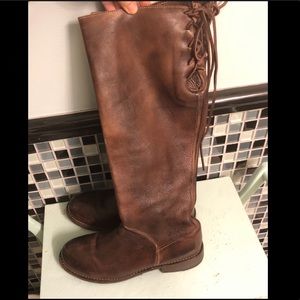 BED STU Manchester Leather Boots Brown Size 6